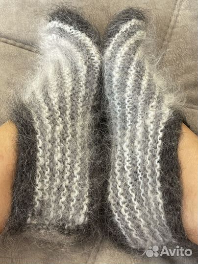 Носки Следки пуховые женские ручной работы