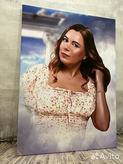 Печать на холсте,портрет по фото,картина
