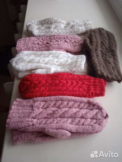 Варежки из мохера (4пары)