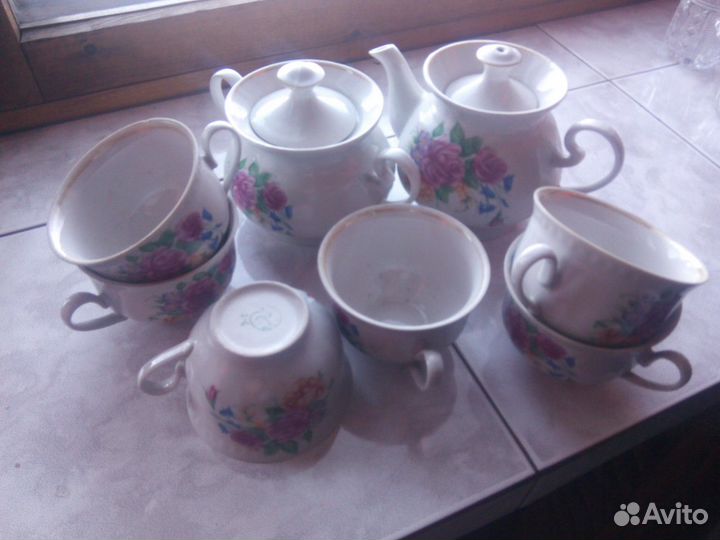 Сервиз чайный фарфоровый СССР