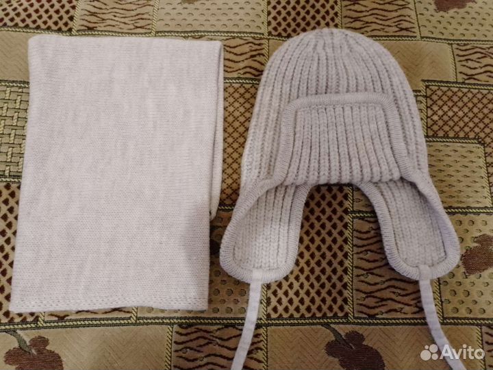 Шапка - ушанка с косынкой