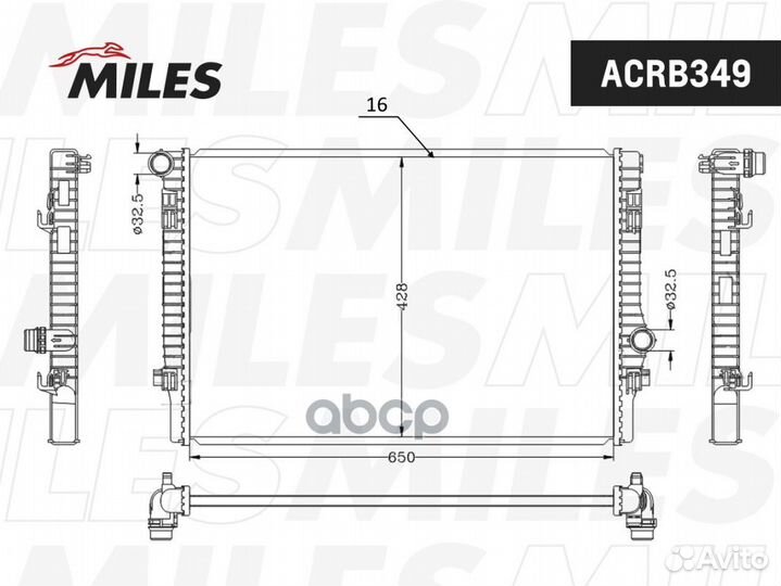 Радиатор acrb349 Miles