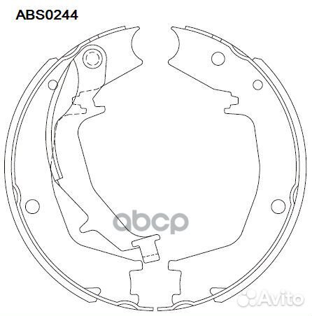Колодки тормозные барабанные зад hyundaiela