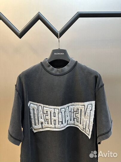 Футболка Balenciaga Metalhead премиум 1 1 оверсайз