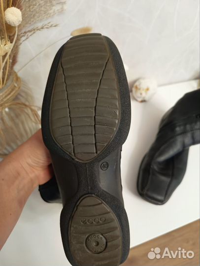 Полуботинки ecco натуральная кожа