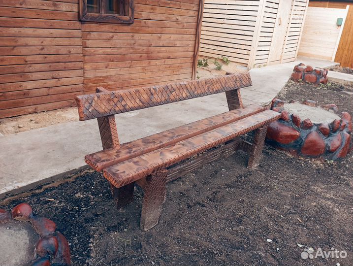 Скамейка садовая деревянная