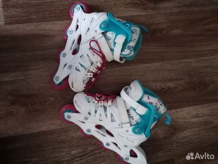 Роликовые коньки детские раздвижные и экипировка