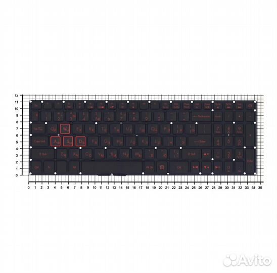 Клавиатура для ноутбука Acer Nitro 5 AN515