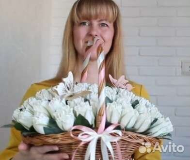 Сладкие розы, внутри конфеты