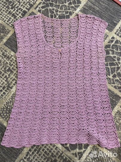 Жилет вязаный женский ручная работа