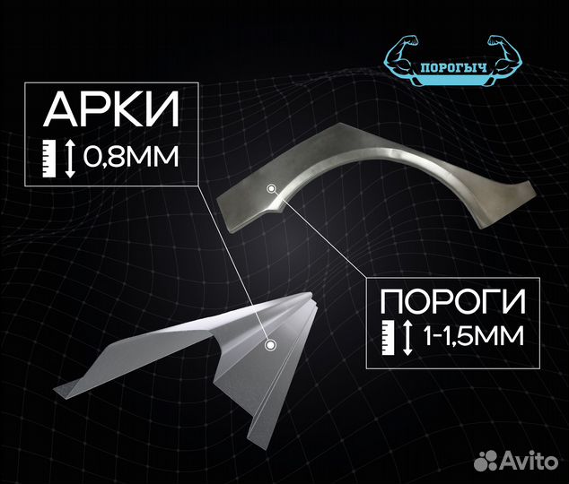 Пороги и арки LADA Granta 1 Лабинск