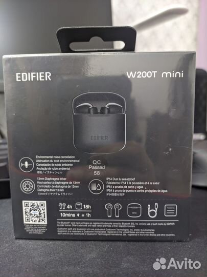 Беспроводные наушники TWS Edifier w200t mini