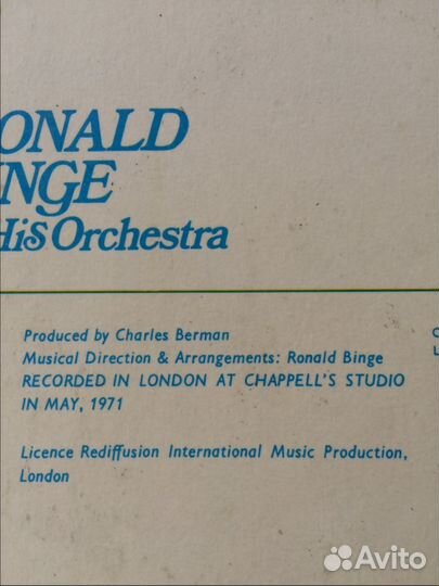 Пластинка Ronald Binge his Orchestra-Summer rain