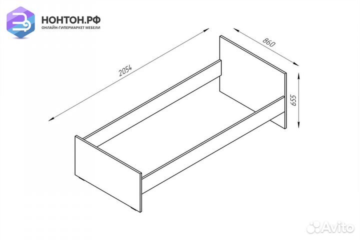 Кровать односпальная Орион белая