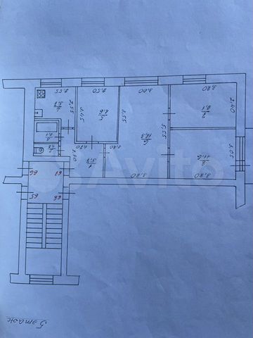 4-к. квартира, 63 м², 5/5 эт.