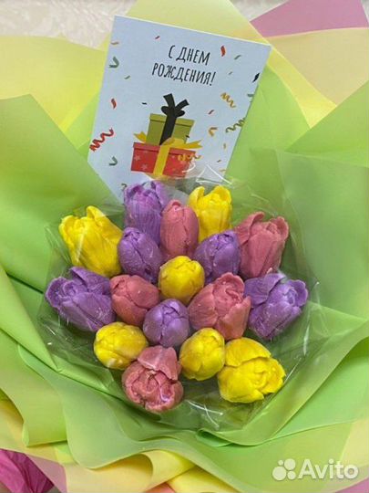 Шоколадный букет тюльпаны