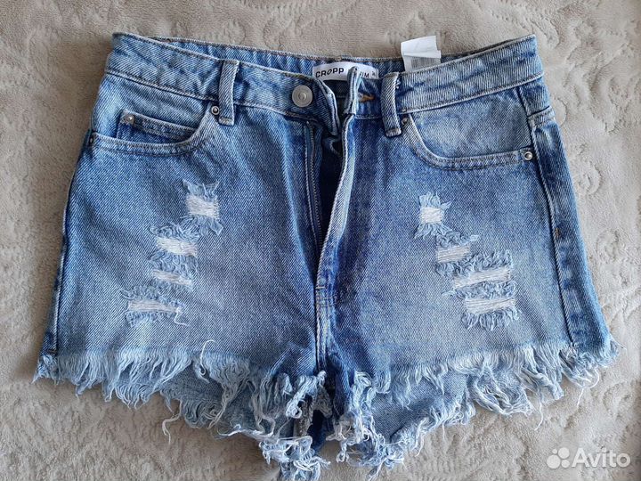 Джинсовые шорты, джинсовая куртка