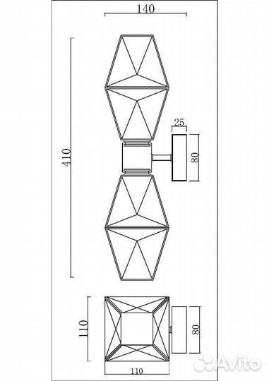 Maytoni MOD325WL-02G Coctail time бра