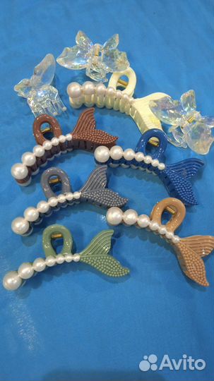 Заколка автомат бант резинка для волос