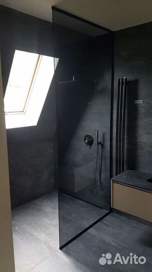 Изделия из закалённого стекла, душевые перегородки