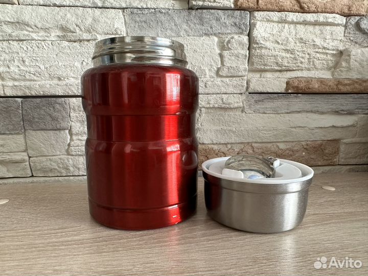 Термос для еды с широким горлом с ложкой, 500 мл