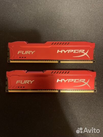 Оперативная память Kingston HyperX fury ddr3 2x4gb