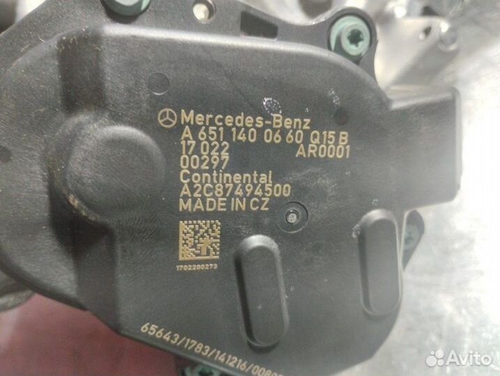 Клапан егр + охладитель Mercedes C-Class W205