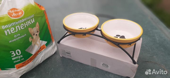 Миска для животных керамическая на подставке