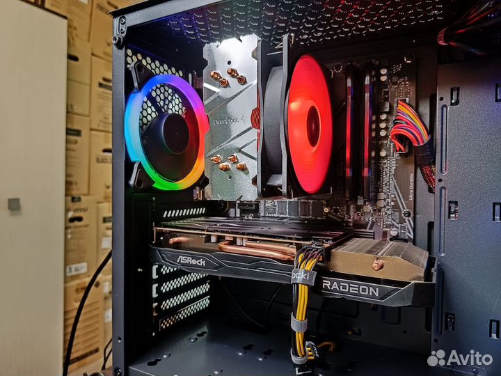 Игровой комп Ryzen 5 3600+ RX 7600 8Gb