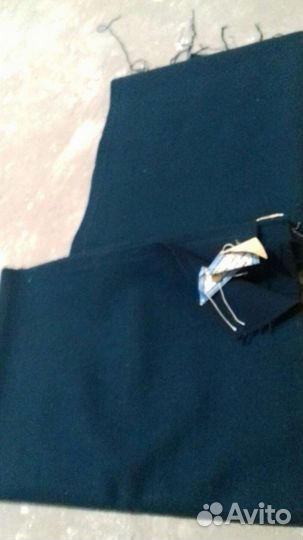 Ткань шерсть зеленая СССР