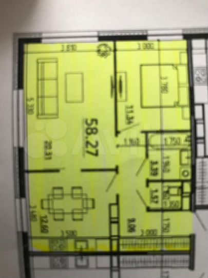 2-к. квартира, 58 м², 14/18 эт.