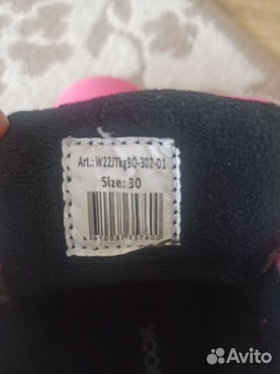 Ботинки для девочки размер 30