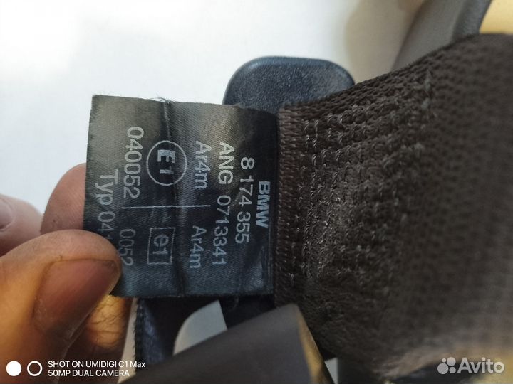 Ремень безоп-ти задний правый BMW 7 E38 сиреневый