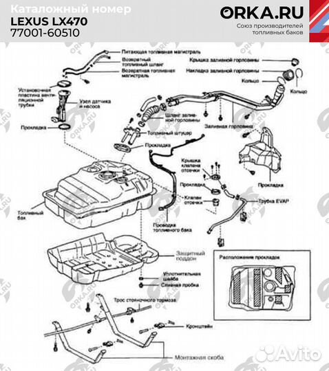 Бак Toyota Land Cruiser 100