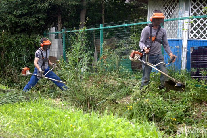 Покос травы спил деревьев муж на час доставка и тп