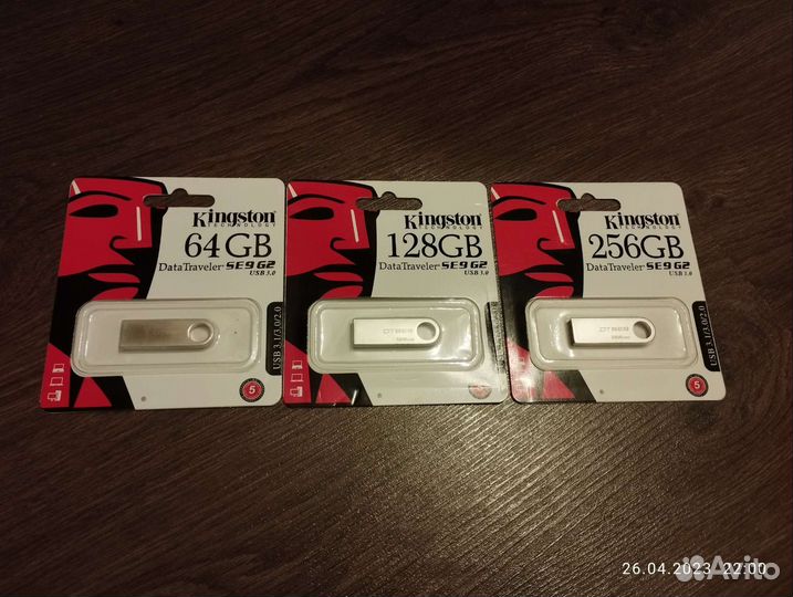 Флешка USB Kingston 64, 128, 256