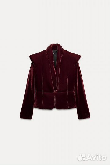 Zara стеганая куртка из коллекции ZW, винный М