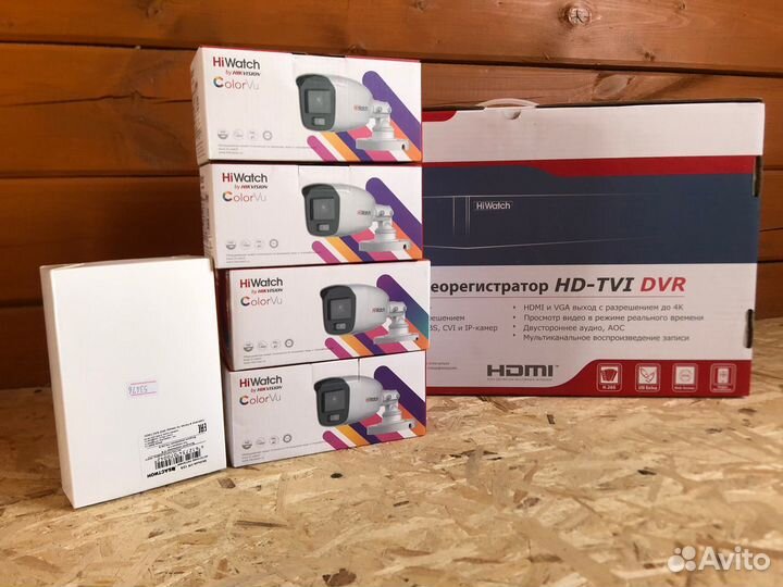 Комплект видеонаблюдения из 4 камер