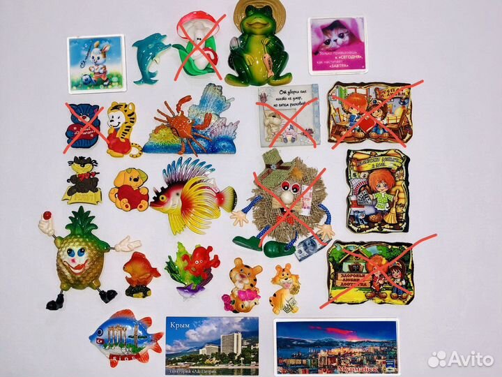 Магниты пакетом на холодильник магнитики