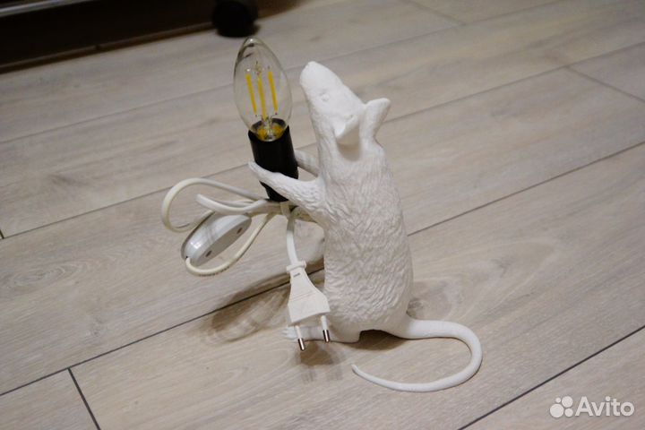 Светильник для дома Мышь с лампочкой