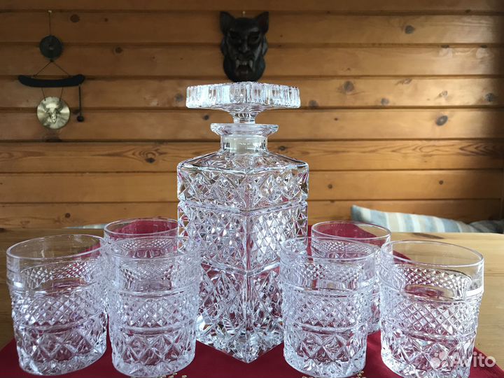 Набор для виски Bohemia СССР (графин, стаканы)