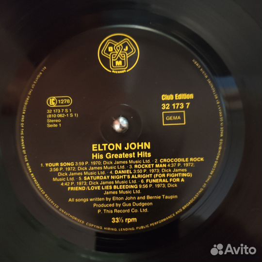 Elton John - His Greatest Hits