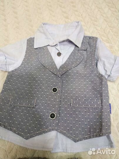 Костюм Шорты и Рубашка на мальчика 6-12 мес