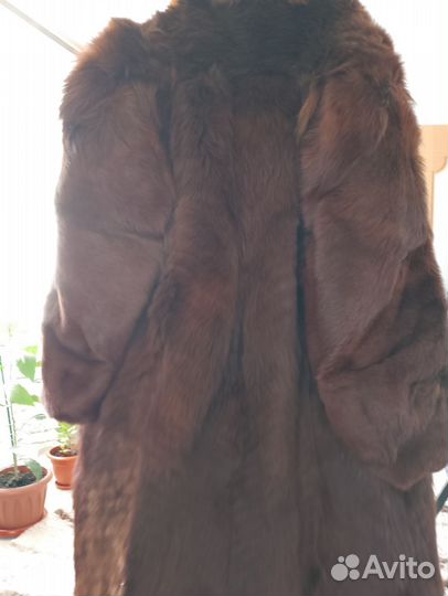 Шуба из натурального меха волка