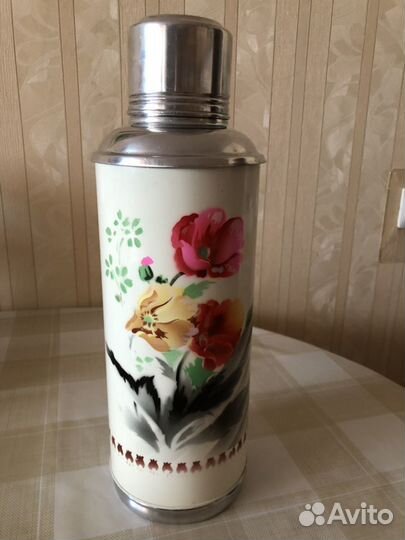 Термос 1л со стеклянной колбой