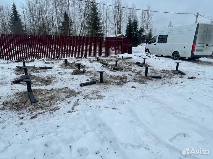 Винтовые сваи с установкой под ключ