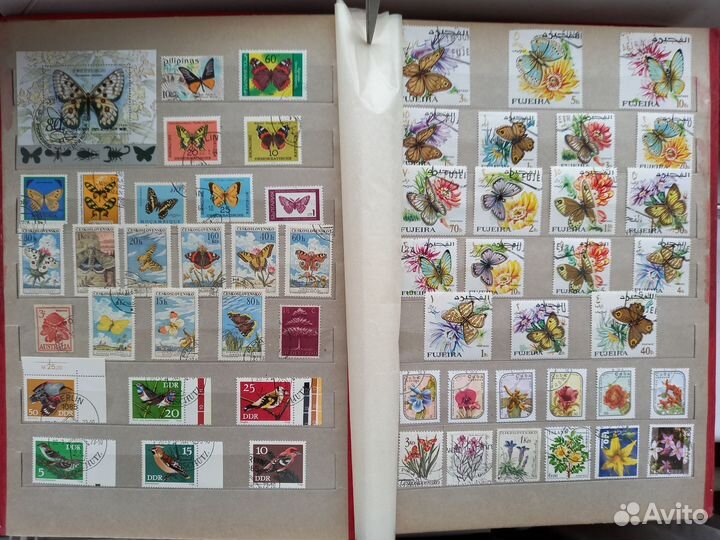 Большой альбом.старин.фауна.флора марки