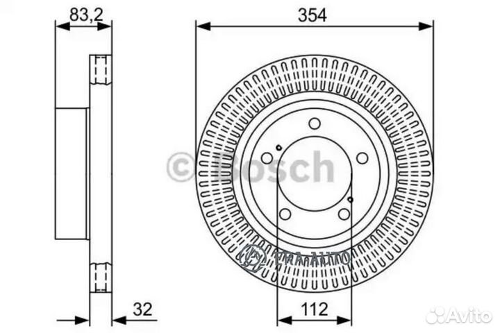 Bosch 0986479V50 Диск тормозной передний toyota tu