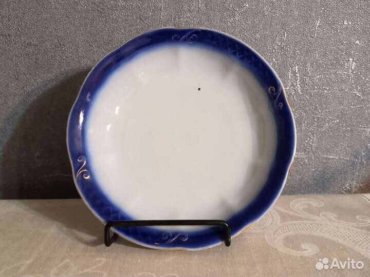 Тарелки кобальтовые с позолотой СССР
