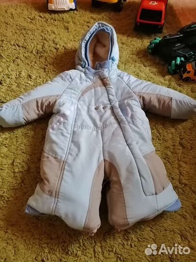 Комбинезон трансформер зимний на овчине 68-74